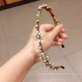 Bandeau Opaska Rhinestone Pearl Headband Luxury Hair Accessories Korean Baroque Handmade Star Hairband Vintage For Women Girls Gift